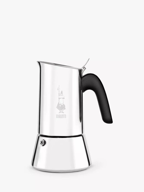 Bialetti Venus four-cup stainless-steel stovetop coffee maker in silver