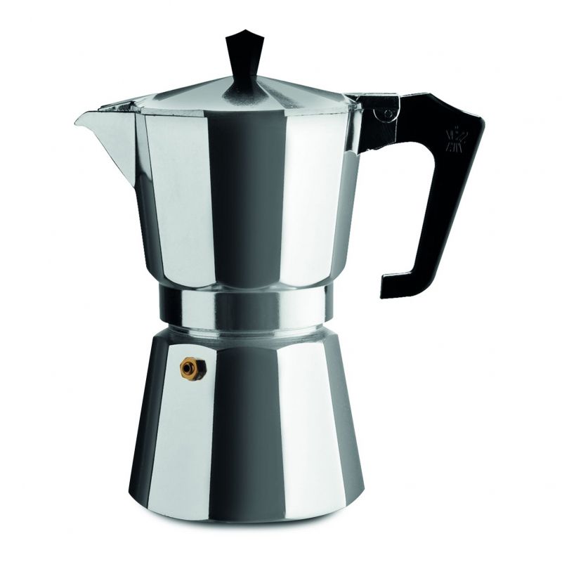 Pezzetti Italexpress silver 6-cup moka pot